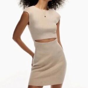 Wilfred free cutout knit mini dress